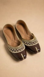 Raqs | Leather Khussa | Brown