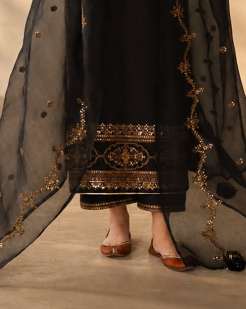 Andhera| 3PC Organza Dupatta