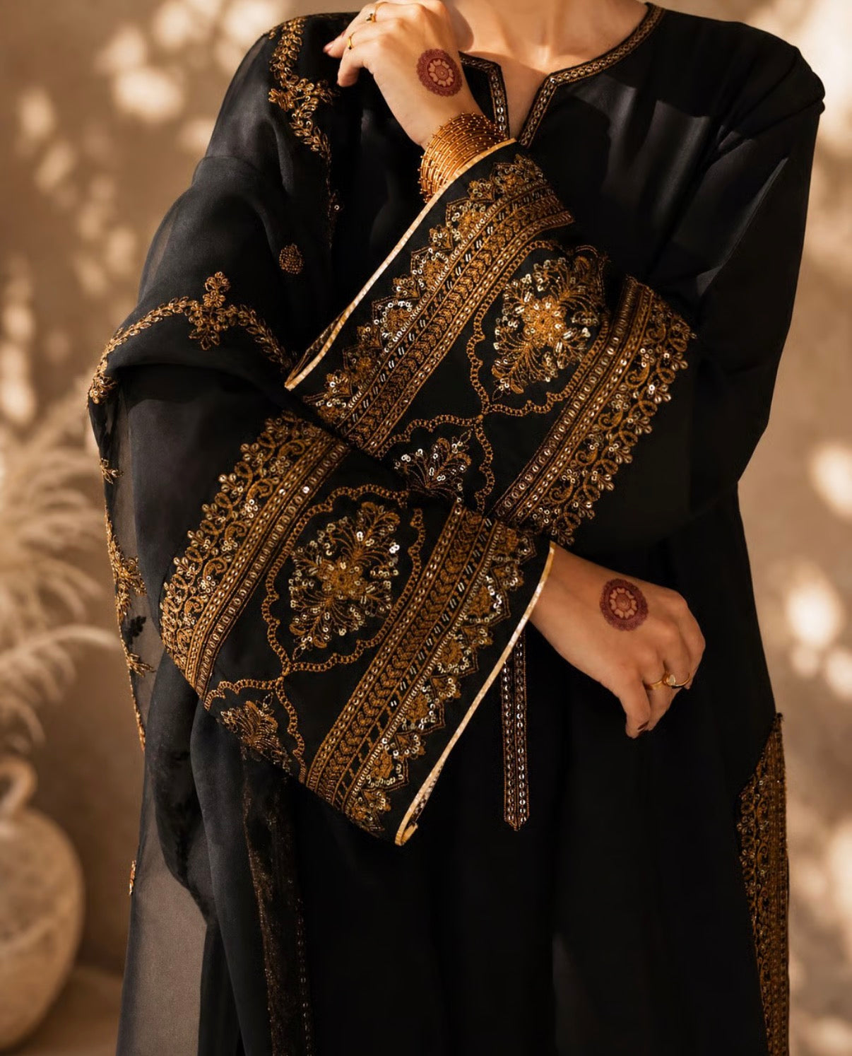 Andhera| 3PC Organza Dupatta