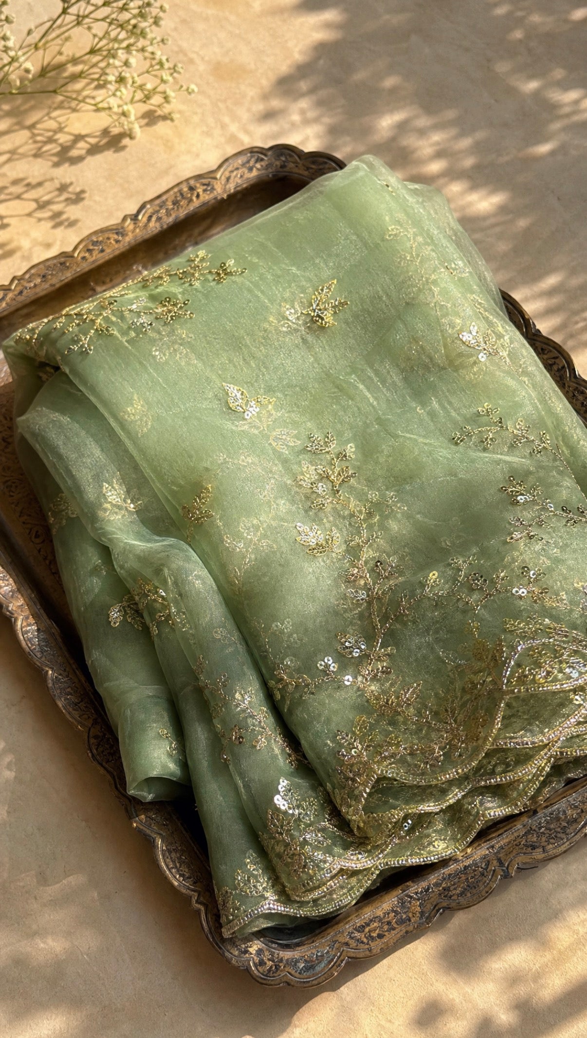 Celeste | Organza Dupatta | Green