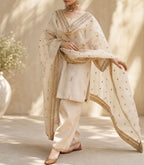 Aab | 3 PC Organza Dupatta