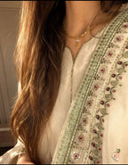 Aab | 3 PC Organza Dupatta