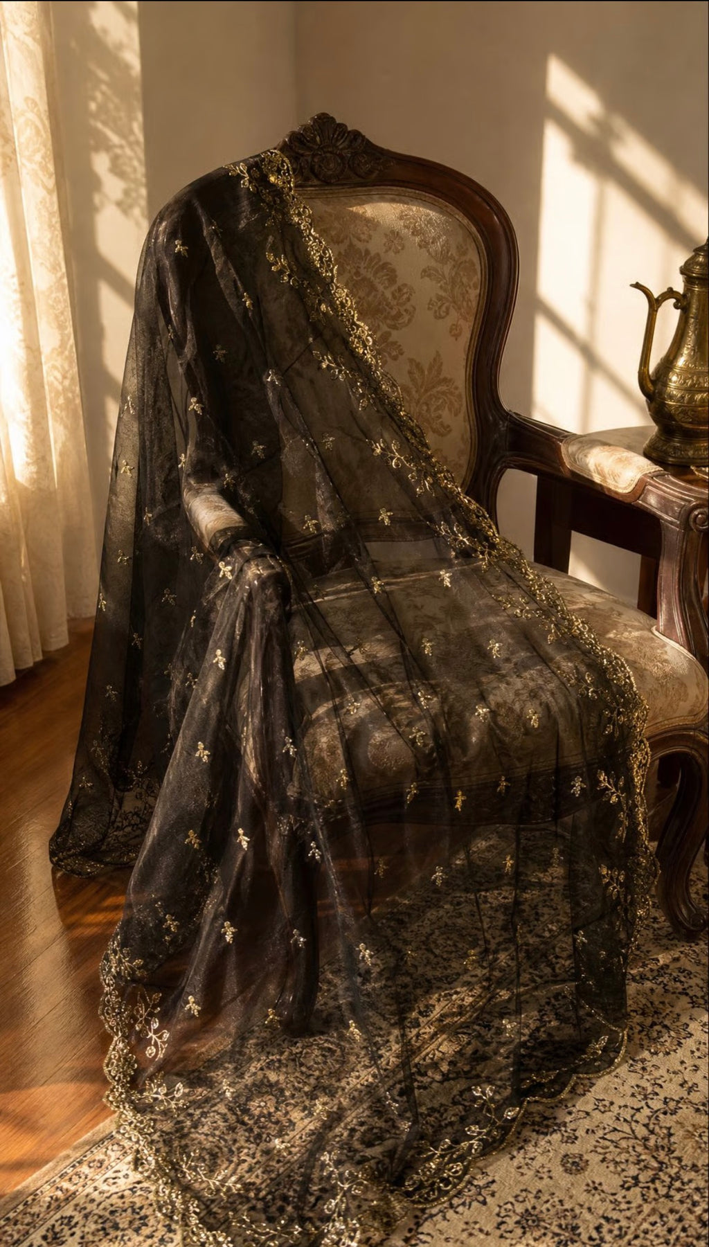 Dreamveil | Organza Dupatta | Black