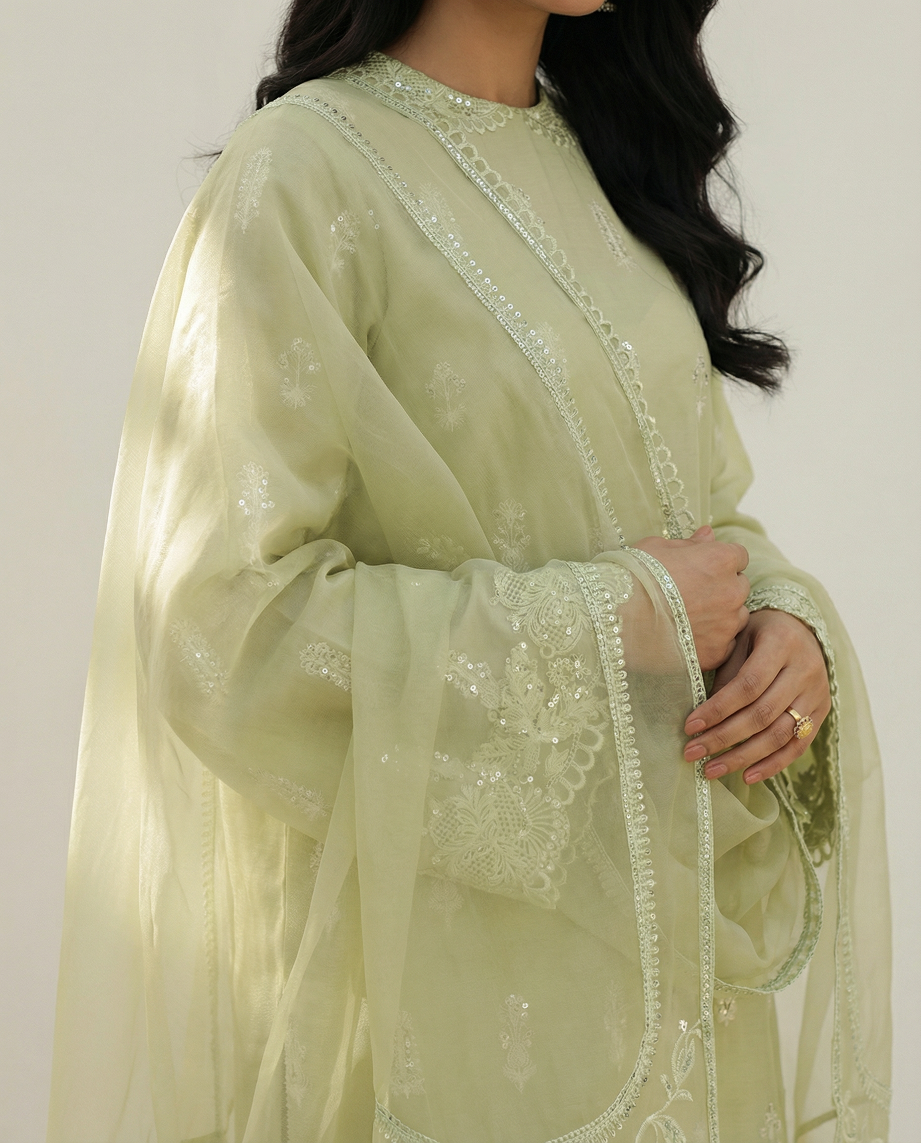 Arzoo| 3 PC Organza Dupatta