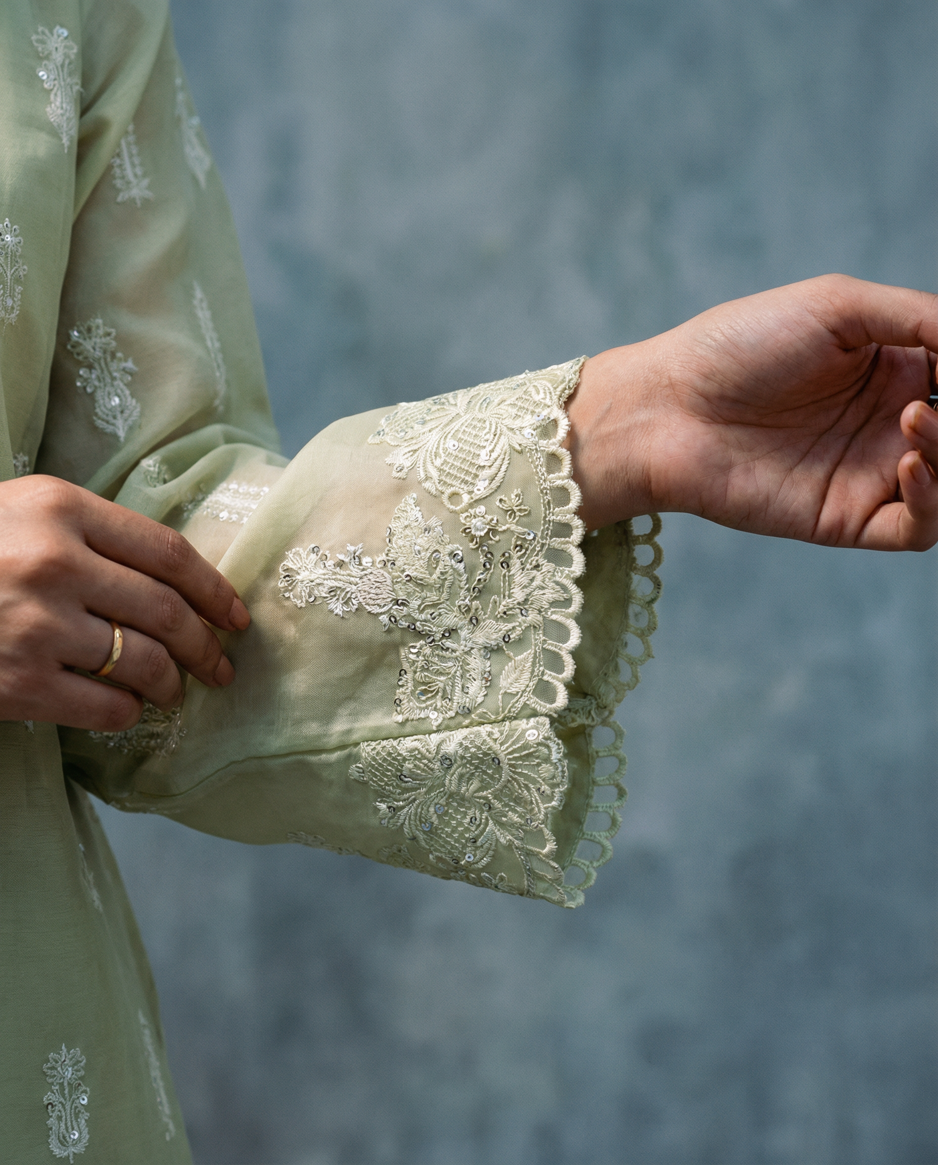 Arzoo| 3 PC Organza Dupatta