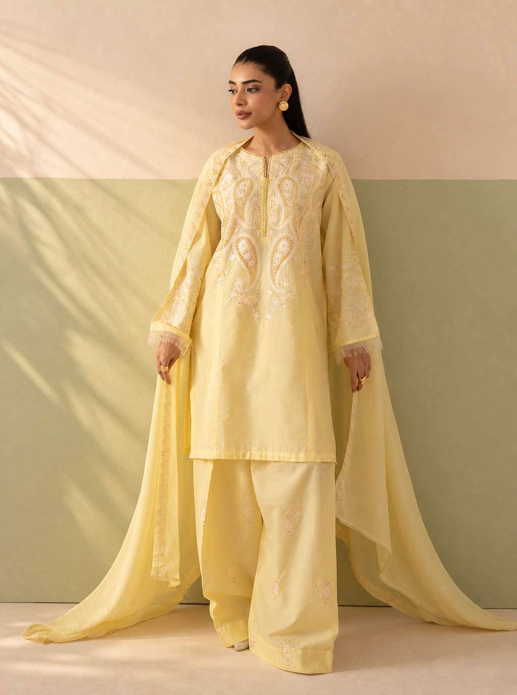 Faseel | 3 PC Embroidered Suit
