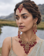 Maharani's Fire Ornate Jewelry Set for Women