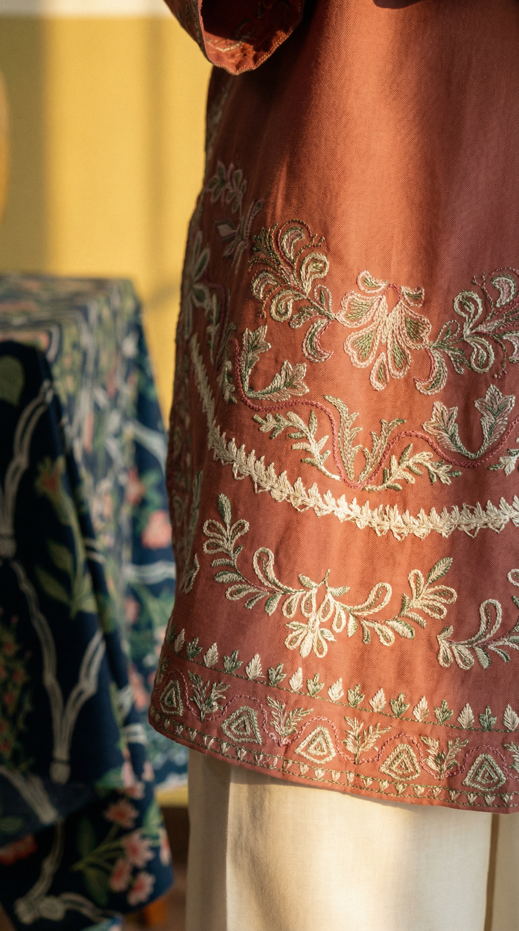 Peach Pink Suit with Farshi Shalwar