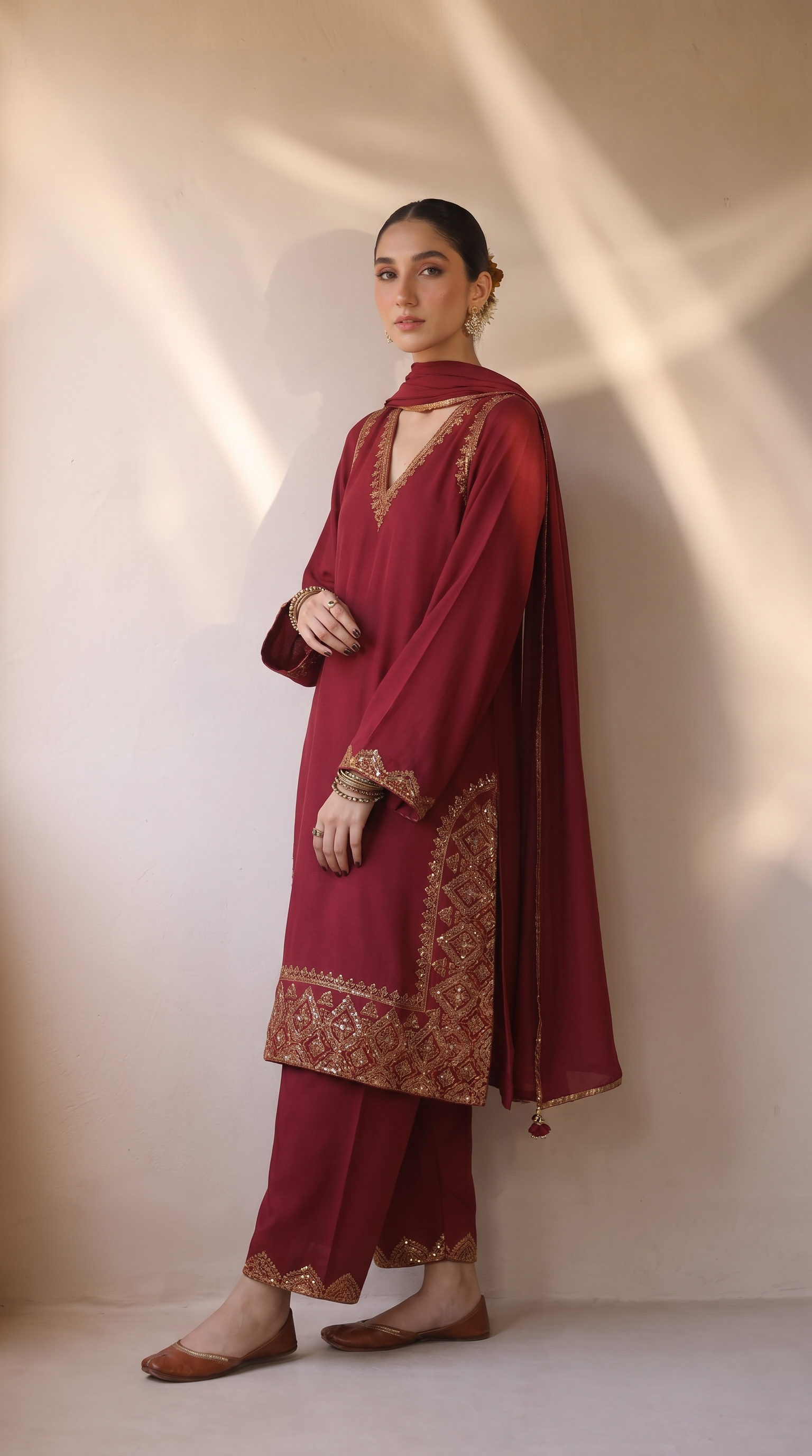 Jaana 3PC Embroidered Suit