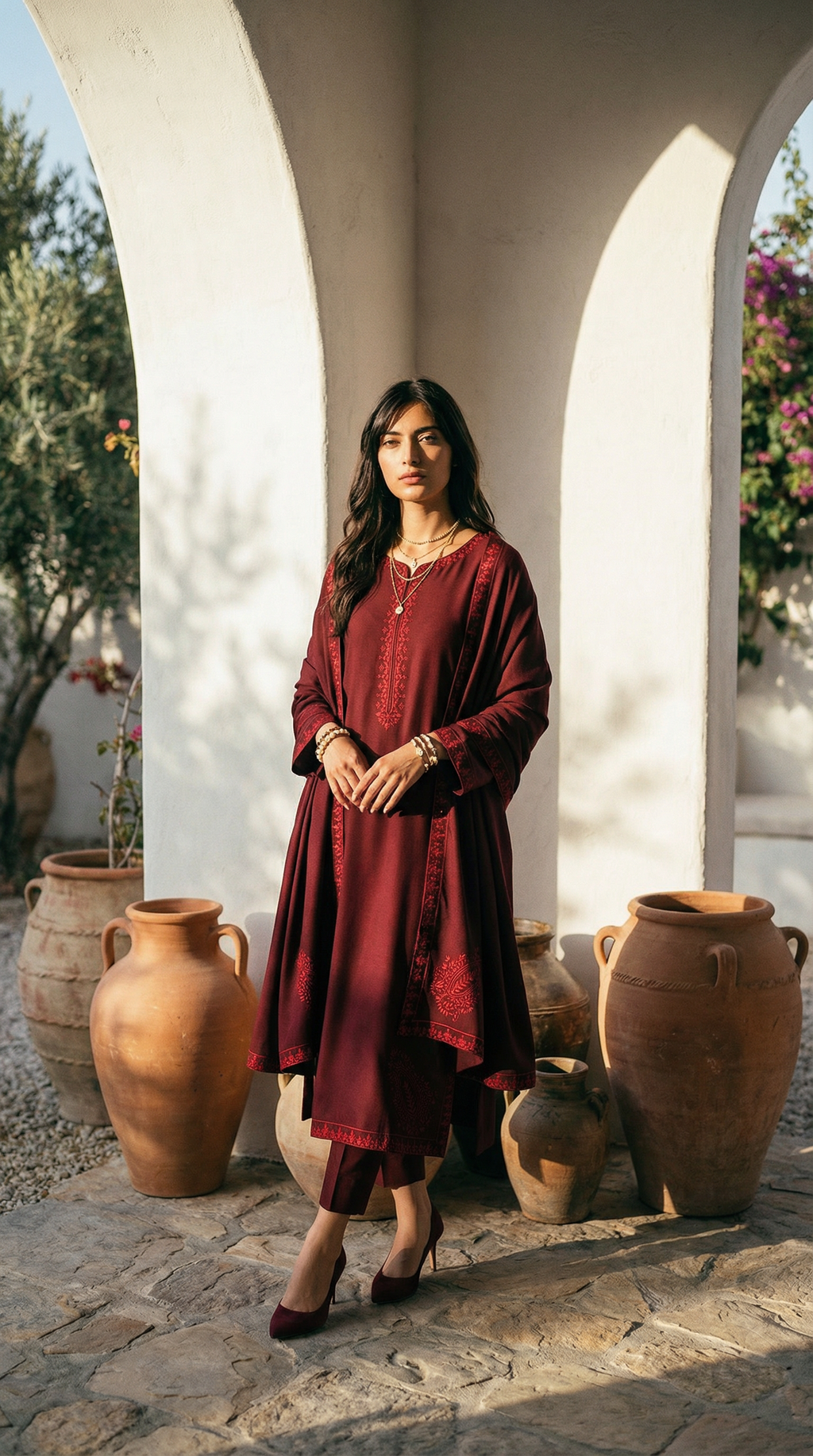 Junoon | 3 PC Embroidered Dupatta
