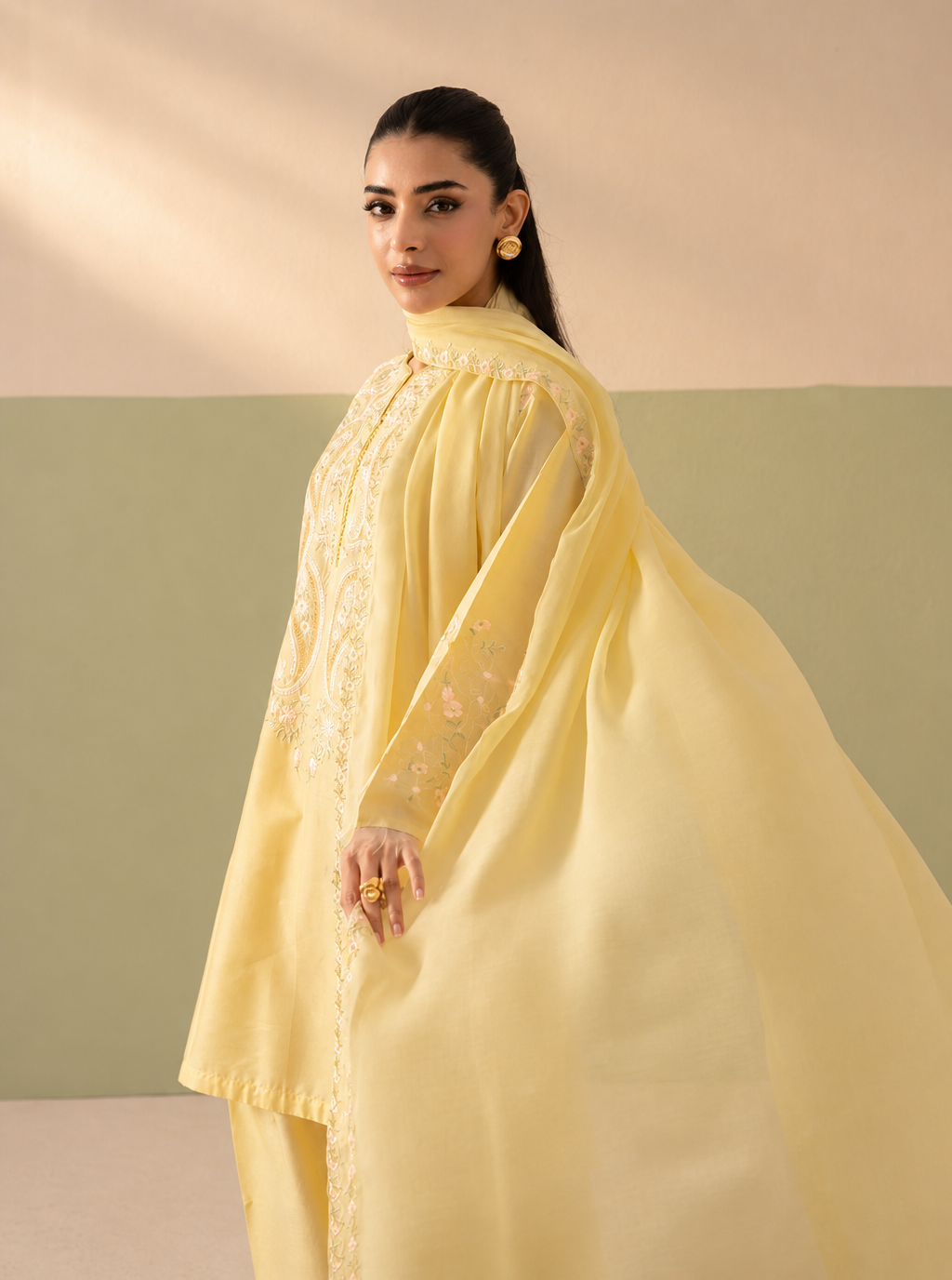Faseel | 3 PC Embroidered Suit