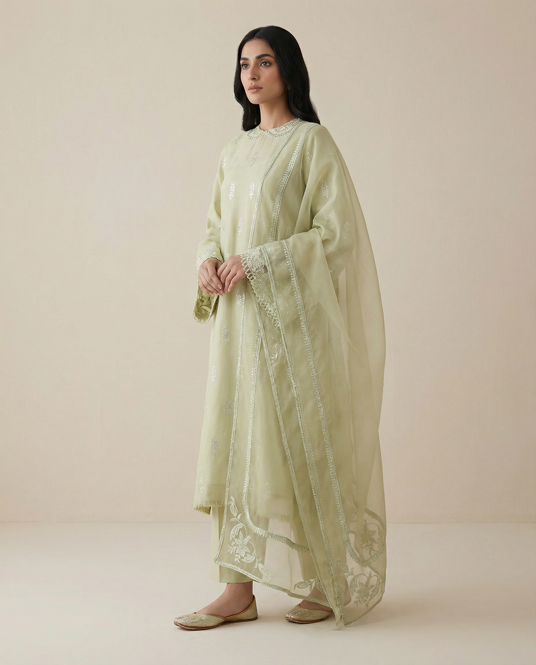 Arzoo| 3 PC Organza Dupatta
