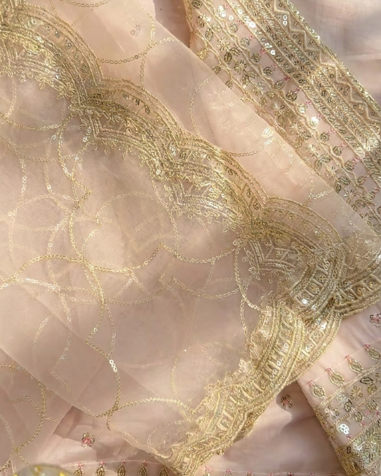 Gulabi | 3PC Organza Dupatta