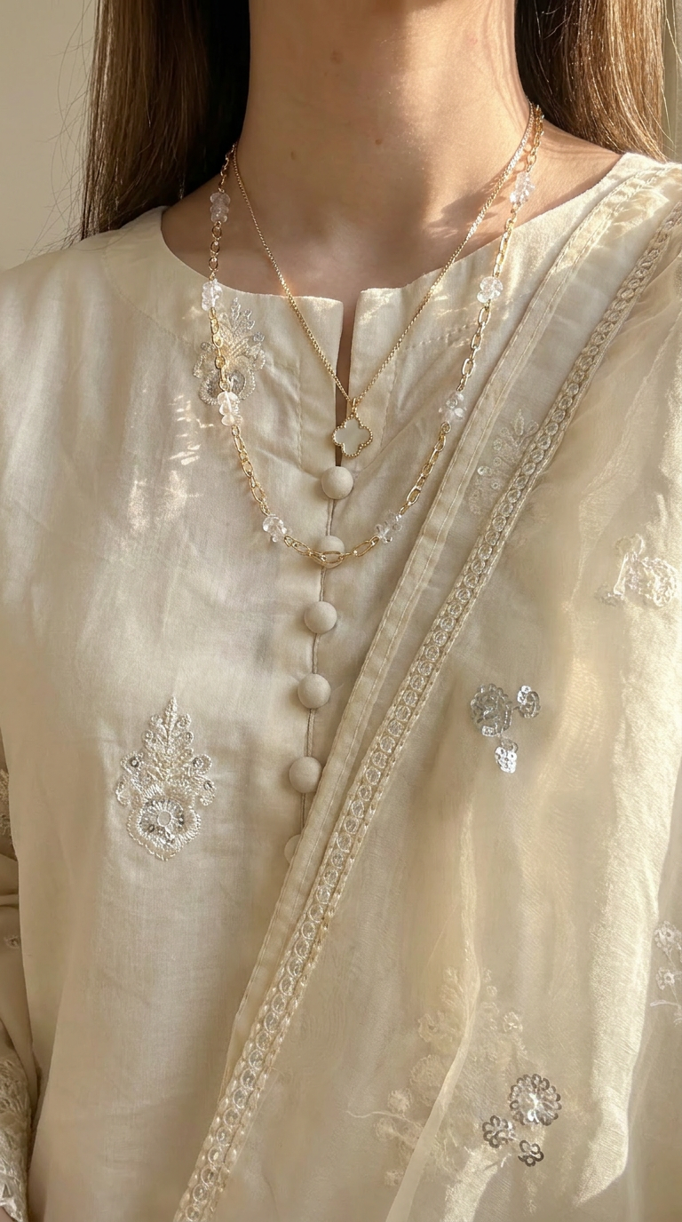 Afsana | 3 PC Organza Dupatta