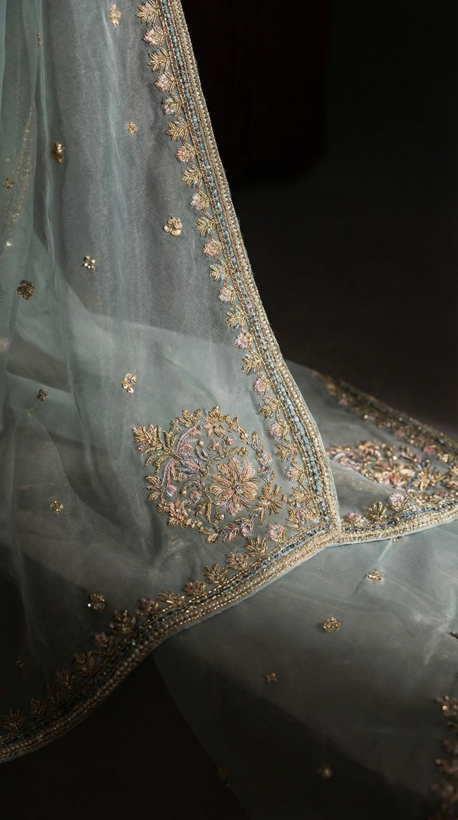 Asman | 3 PC Organza Dupatta