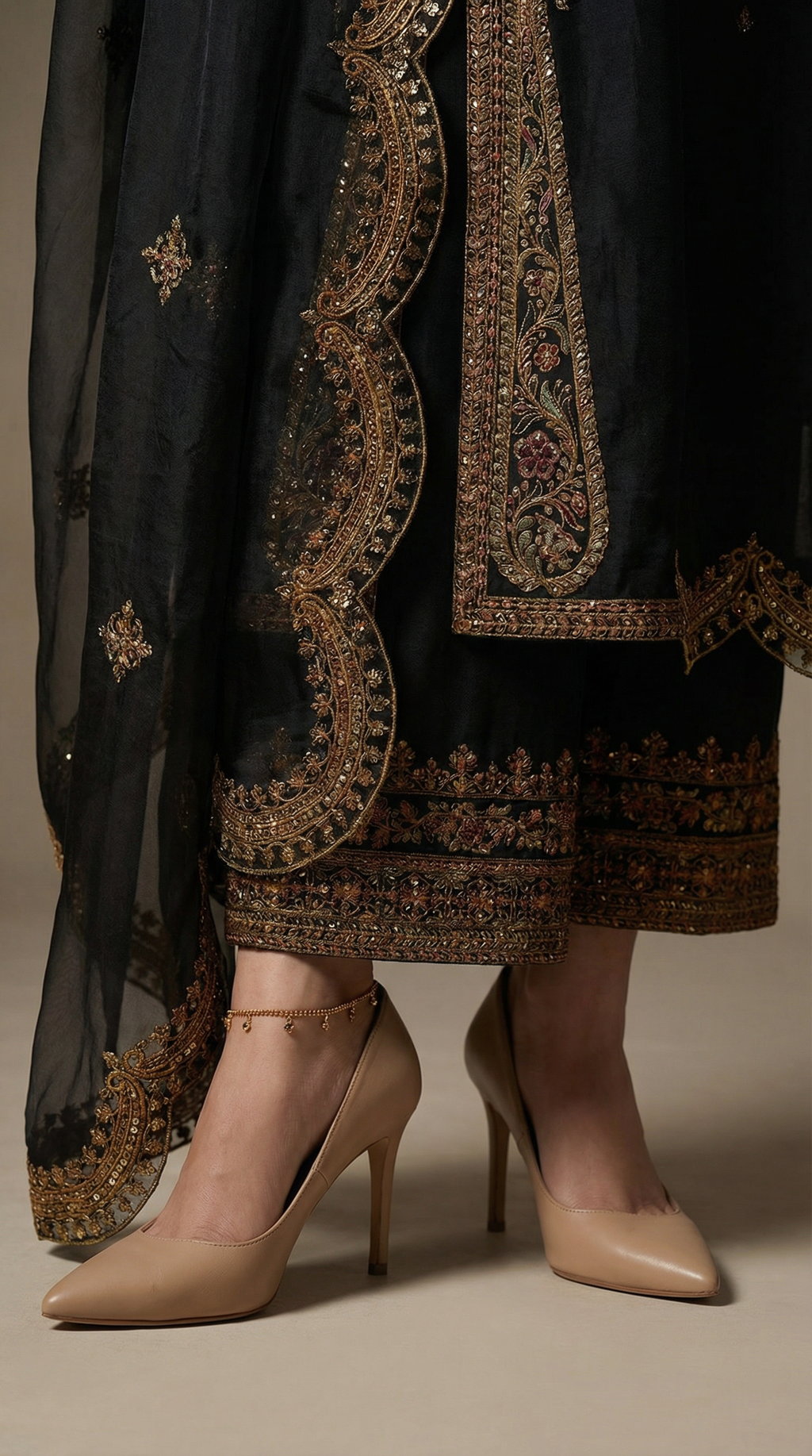 Anarkali | 3PC Organza Dupatta