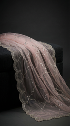 Pink Suit with Organza Dupatta