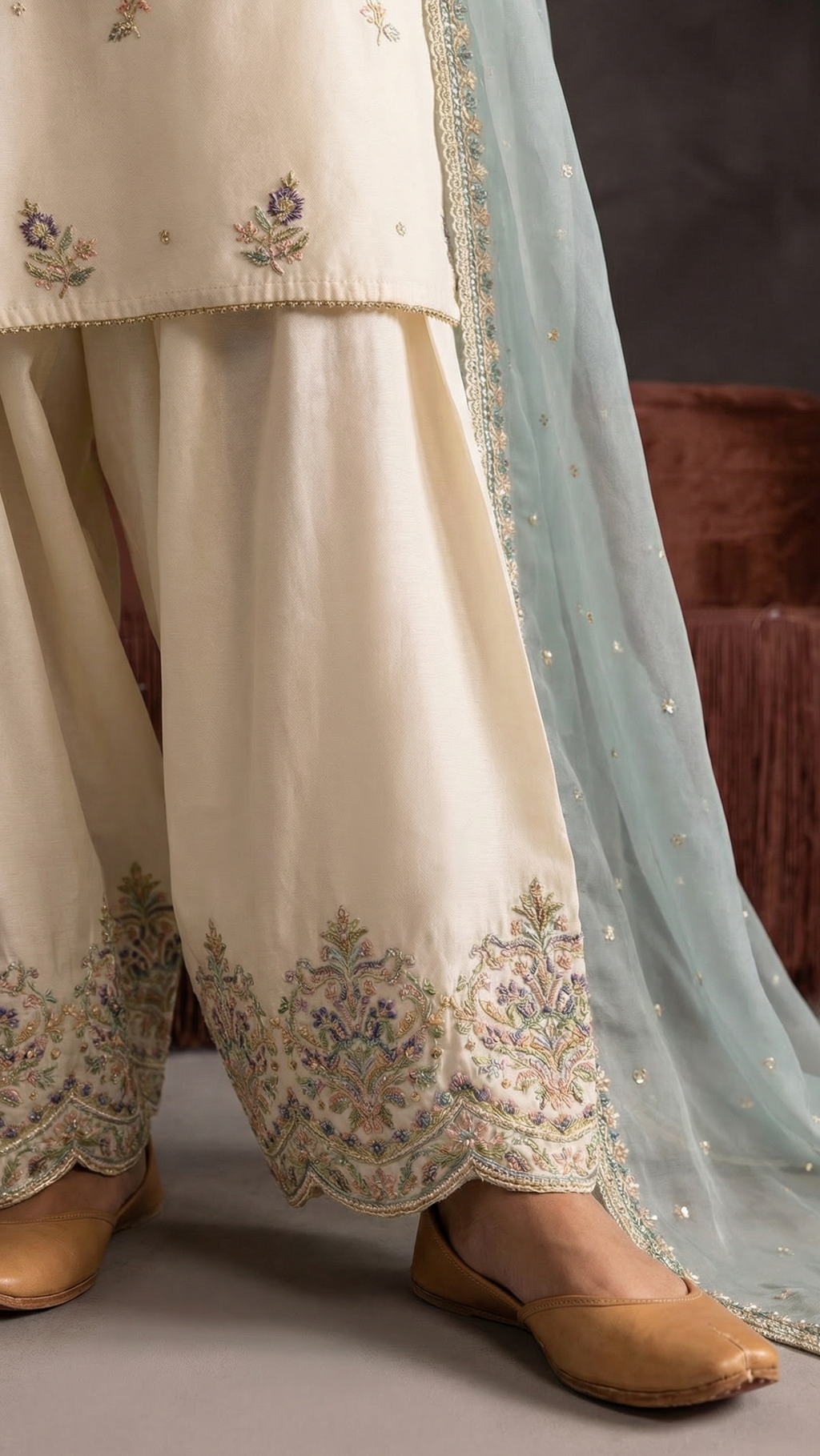 Asman | 3 PC Organza Dupatta