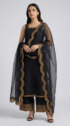 Anarkali | 3PC Organza Dupatta