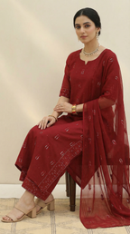 Tamana | 3 PC Organza Dupatta