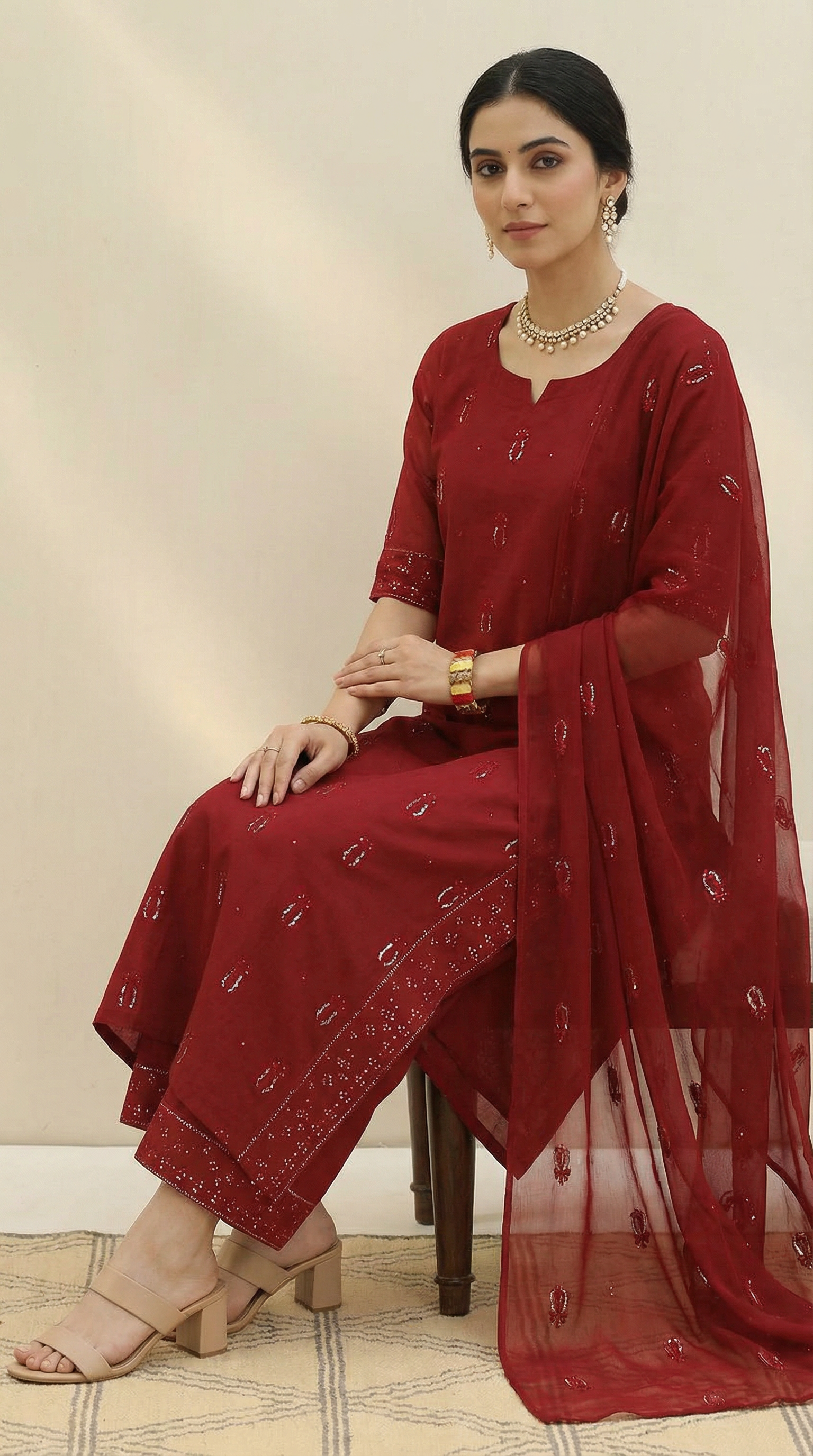 Tamana | 3 PC Organza Dupatta