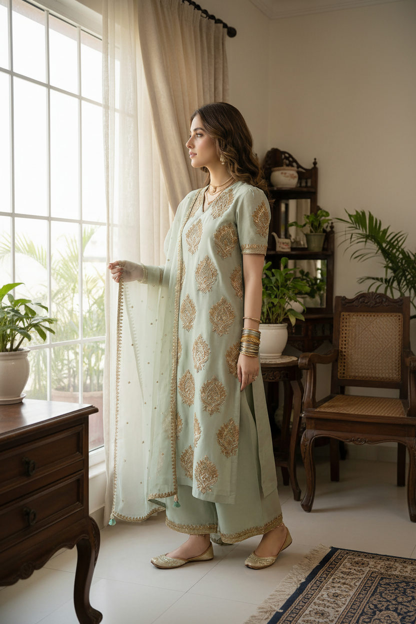 Dilruba | 3 PC Organza Dupatta
