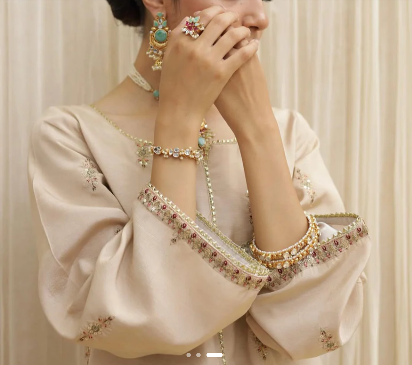 Aab | 3 PC Organza Dupatta