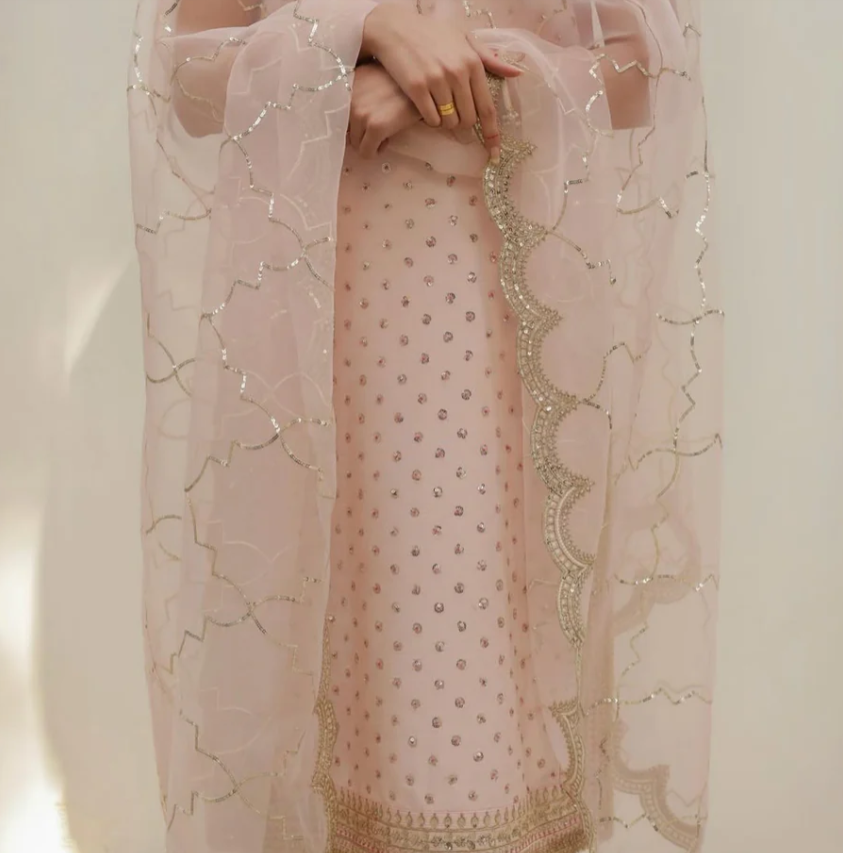 Gulabi | 3PC Organza Dupatta