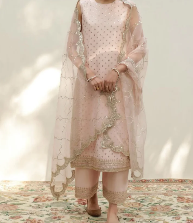 Gulabi | 3PC Organza Dupatta