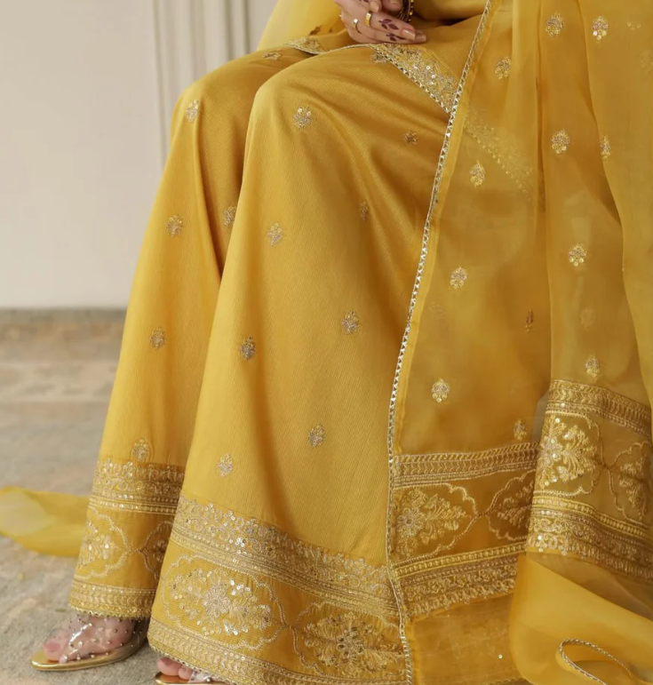 Sunehri | 3PC Organza Dupatta