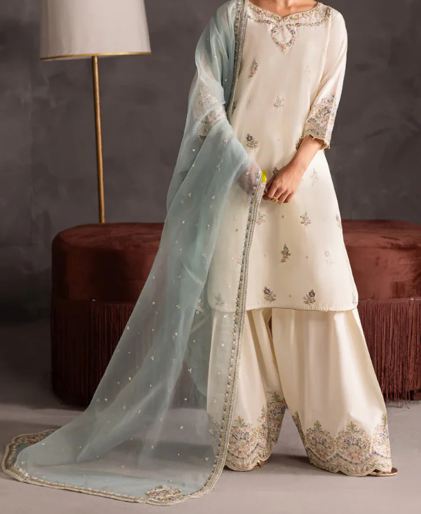 Asman | 3 PC Organza Dupatta