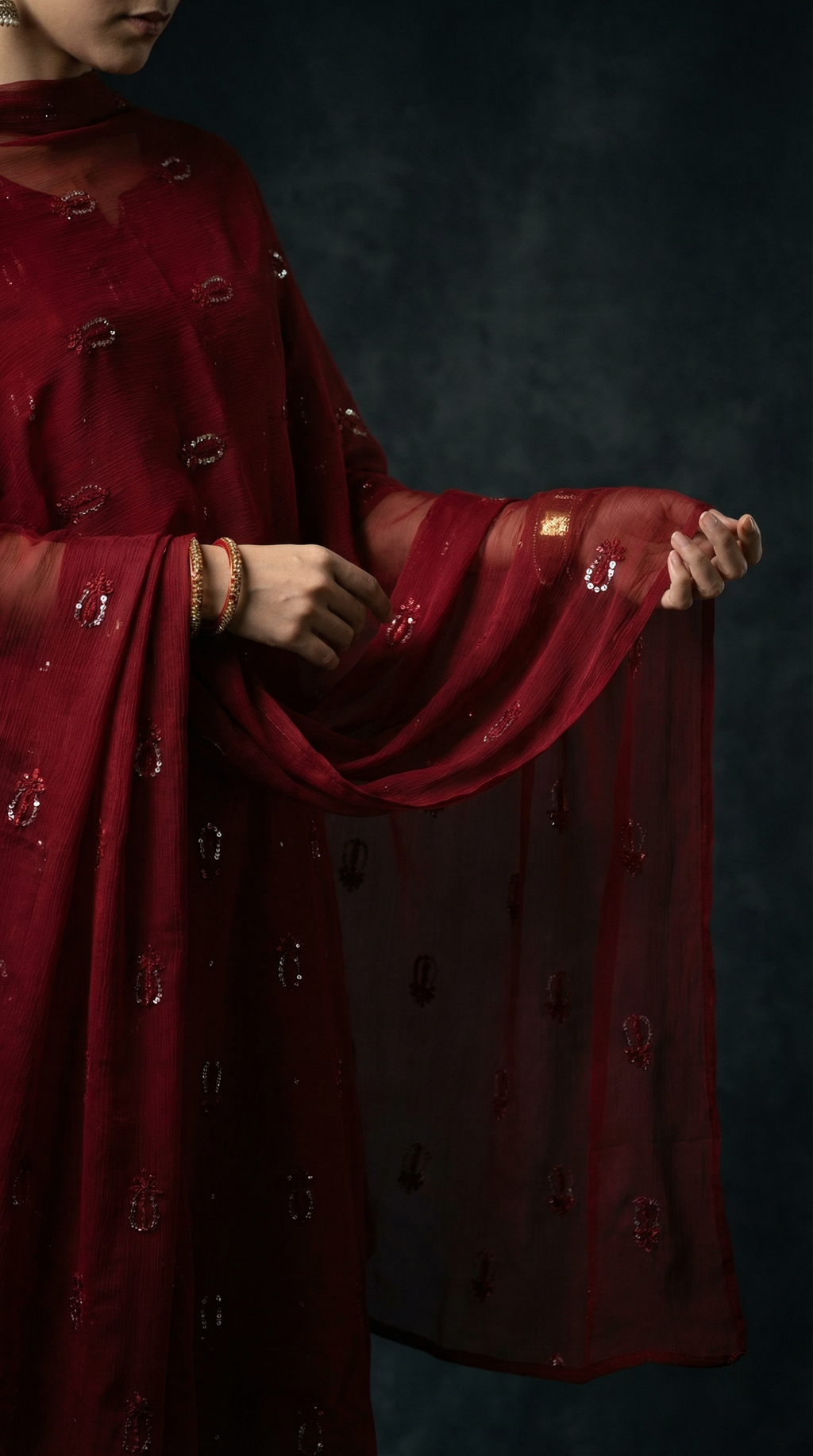 Tamana | 3 PC Organza Dupatta