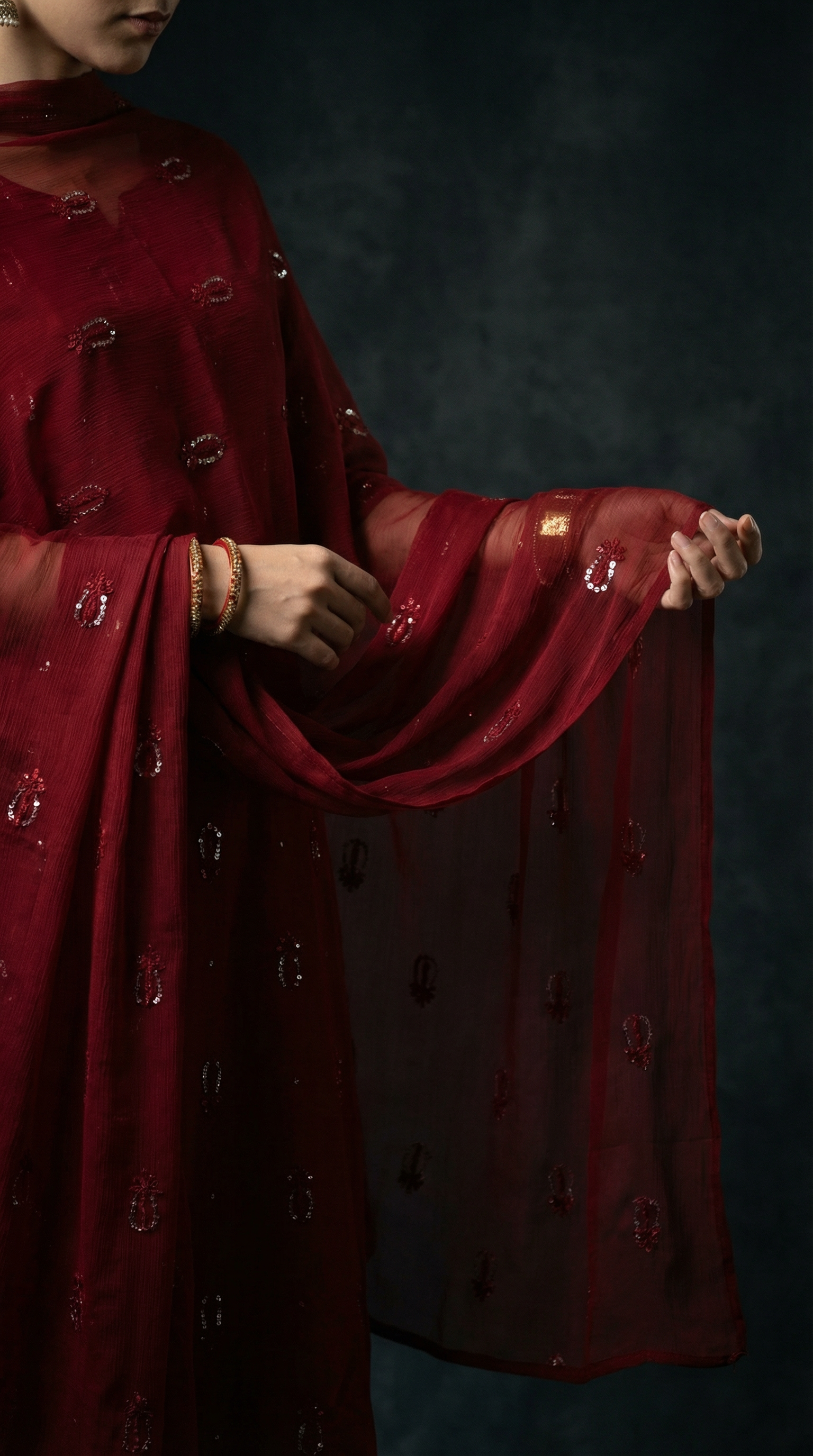 Tamana | 3 PC Organza Dupatta