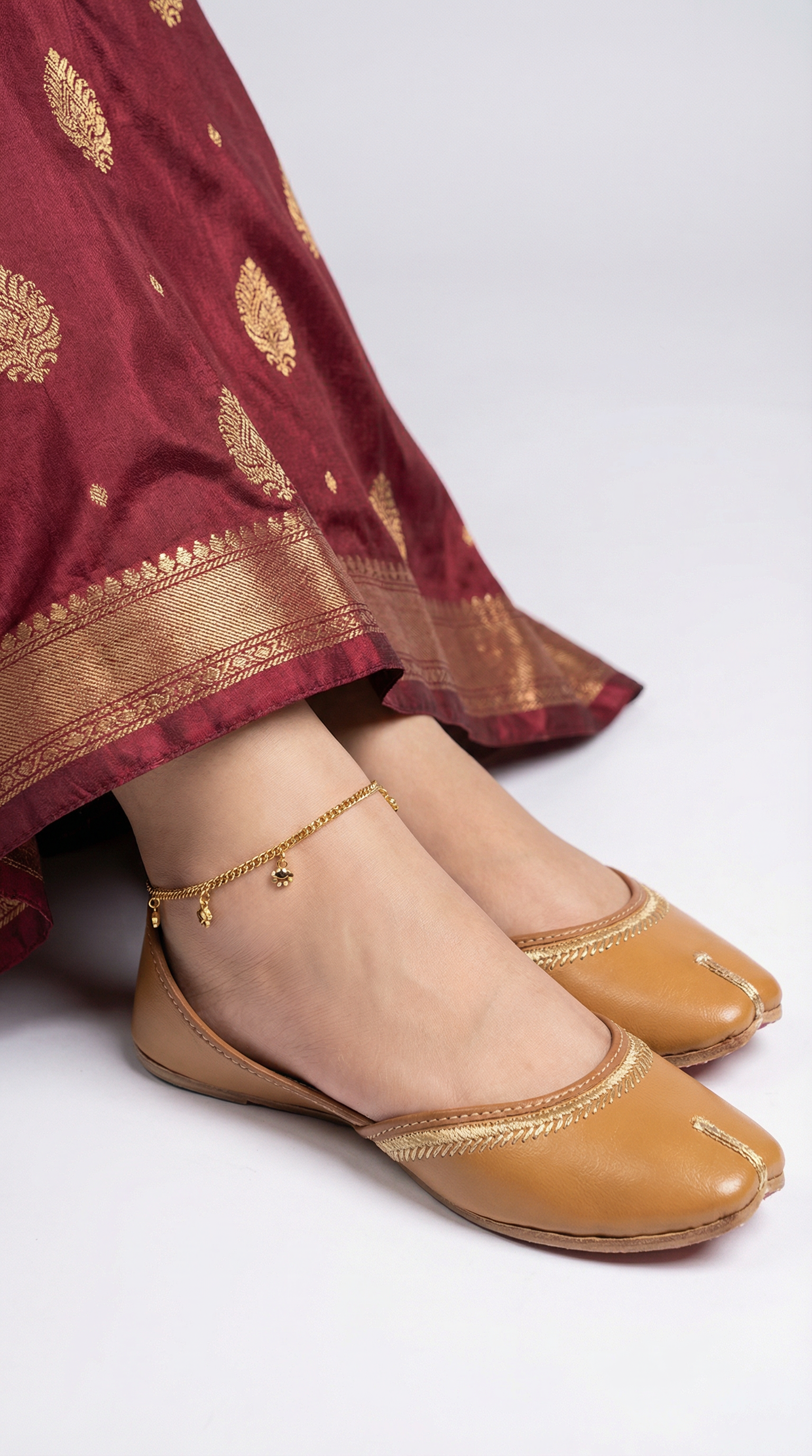 Asal | Leather Khussa | Tan