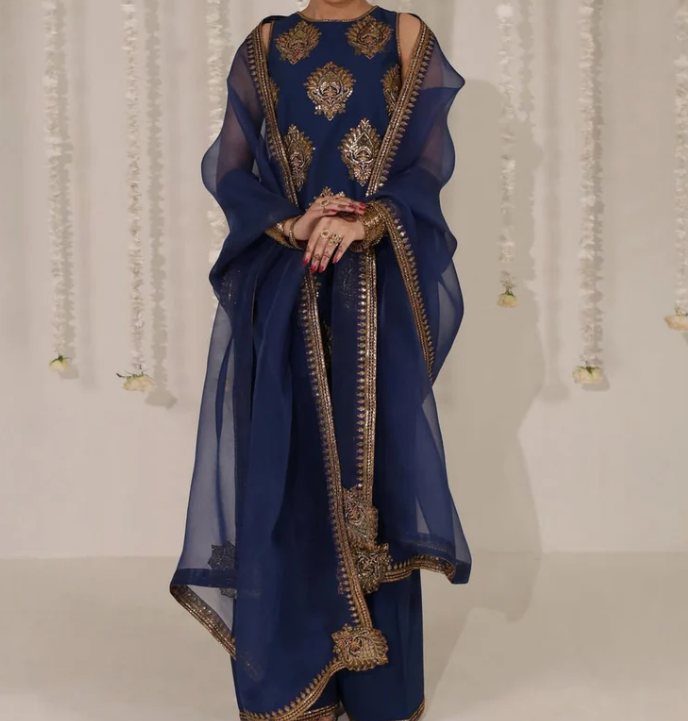 Neelam | 3 PC Organza Dupatta