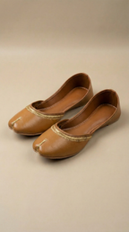 Asal | Leather Khussa | Tan