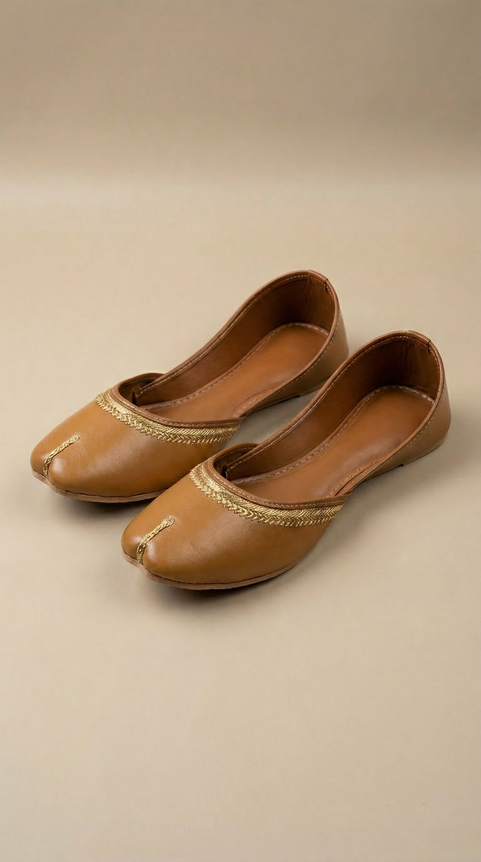 Asal | Leather Khussa | Tan