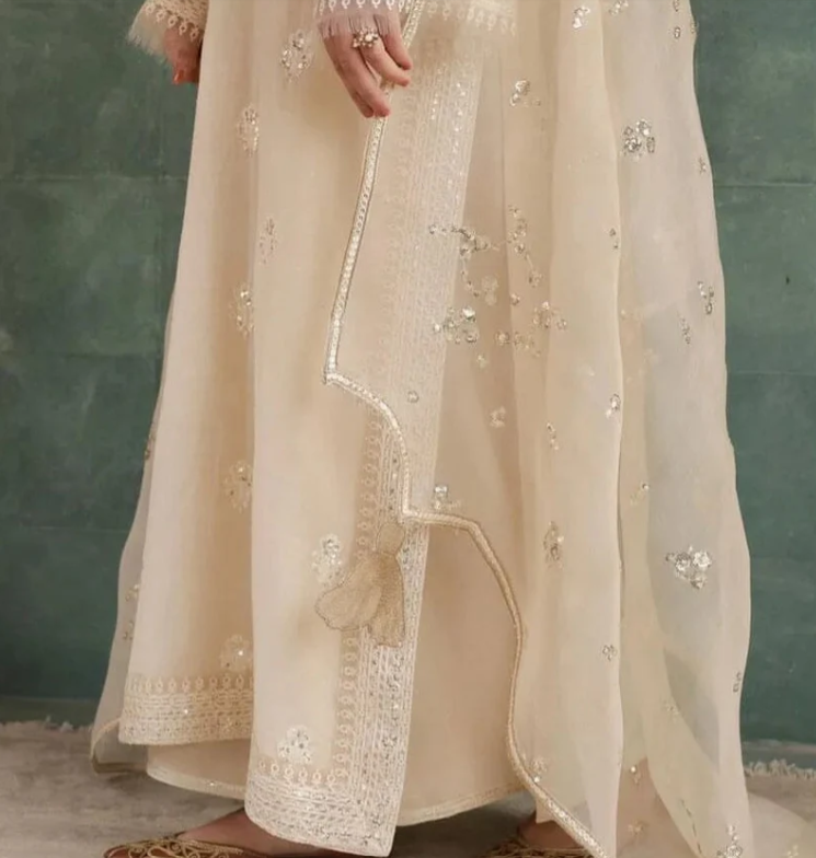 Afsana | 3 PC Organza Dupatta